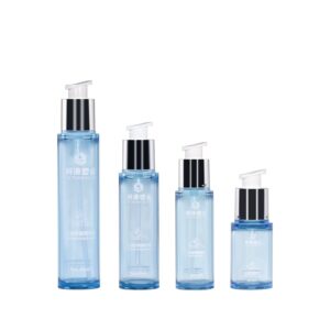 KY-PETGTB-3080 - Bộ Chai Dưỡng Da PETG Trong Xanh Nhạt 30ml-80ml (Nắp Bơm)