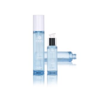 KY-PETGTB-3080 - Bộ Chai Dưỡng Da PETG Trong Xanh Nhạt 30ml-80ml (Nắp Bơm)