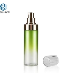 KY002 - Chai Dưỡng Da PET Cao Cấp Gradient Xanh Lá, Vòi Bơm Lotion Mạ Vàng