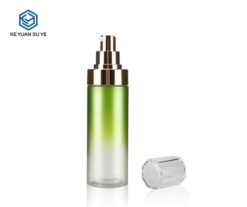 KY002 - Chai Dưỡng Da PET Cao Cấp Gradient Xanh Lá, Vòi Bơm Lotion Mạ Vàng