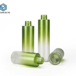 KY002 - Chai Dưỡng Da PET Cao Cấp Gradient Xanh Lá, Vòi Bơm Lotion Mạ Vàng