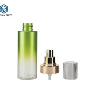 KY002 - Chai Dưỡng Da PET Cao Cấp Gradient Xanh Lá, Vòi Bơm Lotion Mạ Vàng
