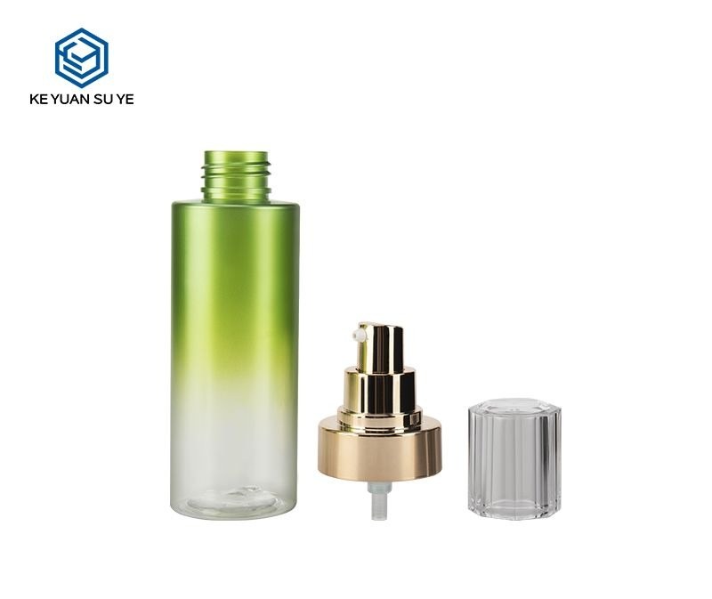 KY002 - Chai Dưỡng Da PET Cao Cấp Gradient Xanh Lá, Vòi Bơm Lotion Mạ Vàng