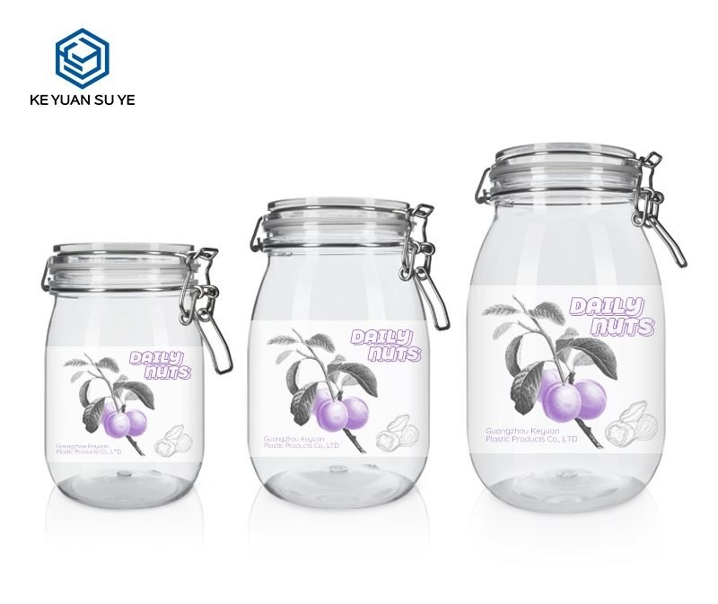 KY005PC - Hu nhua PET co lon dung hat, mut, trai cay say 800-1600ml