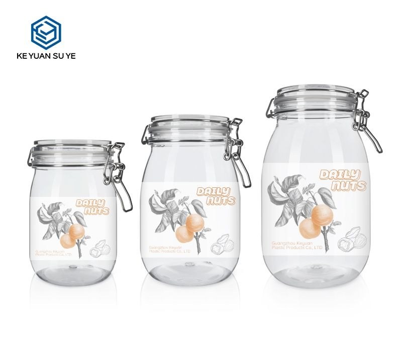 KY005PC - Hu nhua PET co lon dung hat, mut, trai cay say 800-1600ml