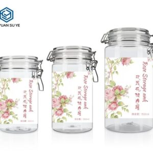 KY006PC - Hũ Nhựa PET Miệng Rộng 500-1500ml Đựng Hoa Khô, Trà, Mật Ong