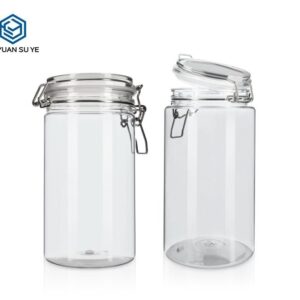 KY006PC - Hũ Nhựa PET Miệng Rộng 500-1500ml Đựng Hoa Khô, Trà, Mật Ong