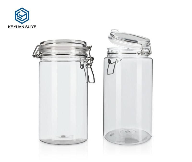 KY006PC - Hũ Nhựa PET Miệng Rộng 500-1500ml Đựng Hoa Khô, Trà, Mật Ong