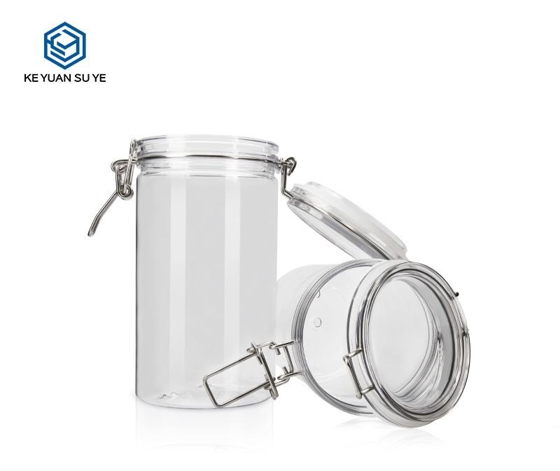 KY006PC - Hũ Nhựa PET Miệng Rộng 500-1500ml Đựng Hoa Khô, Trà, Mật Ong
