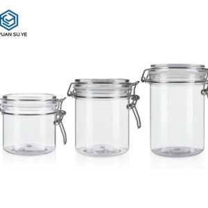 KY006PC - Hũ Nhựa PET Miệng Rộng 500-1500ml Đựng Hoa Khô, Trà, Mật Ong