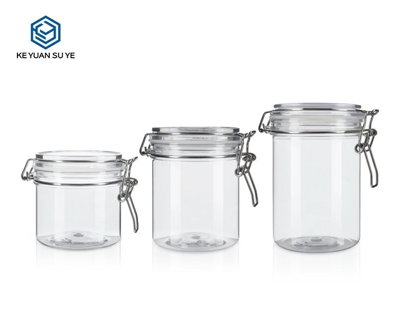 KY006PC - Hũ Nhựa PET Miệng Rộng 500-1500ml Đựng Hoa Khô, Trà, Mật Ong
