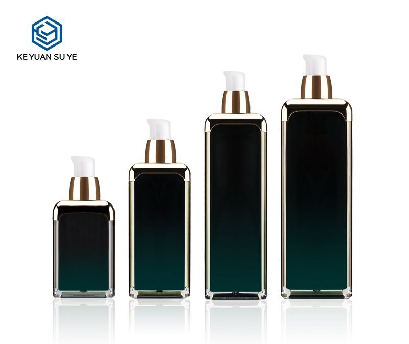 KY007AB - Chai Vuông Acrylic Cao Cấp Vai Mạ Vàng