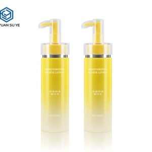 KY016 - Chai Nhựa PET Bóng Vàng Đựng Sữa Dưỡng Ẩm, Đầu Bơm Đặc Biệt