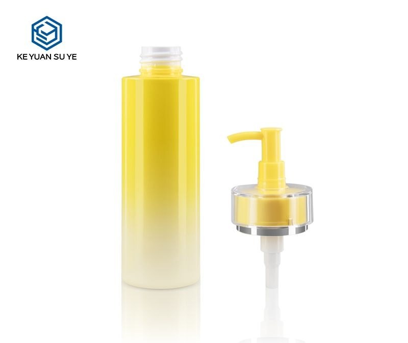 KY016 - Chai Nhựa PET Bóng Vàng Đựng Sữa Dưỡng Ẩm, Đầu Bơm Đặc Biệt