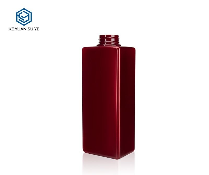 KY018 - Chai nhựa PET 450ml màu đỏ bóng đựng sữa tắm, dầu gội, dầu xả