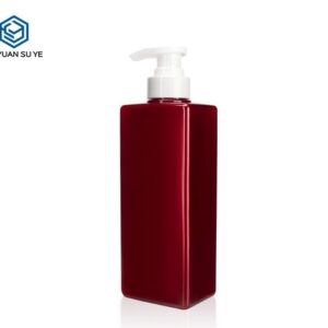 KY018 - Chai nhựa PET 450ml màu đỏ bóng đựng sữa tắm, dầu gội, dầu xả