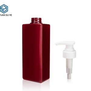 KY018 - Chai nhựa PET 450ml màu đỏ bóng đựng sữa tắm, dầu gội, dầu xả