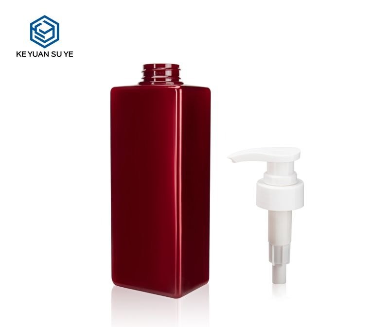 KY018 - Chai nhựa PET 450ml màu đỏ bóng đựng sữa tắm, dầu gội, dầu xả