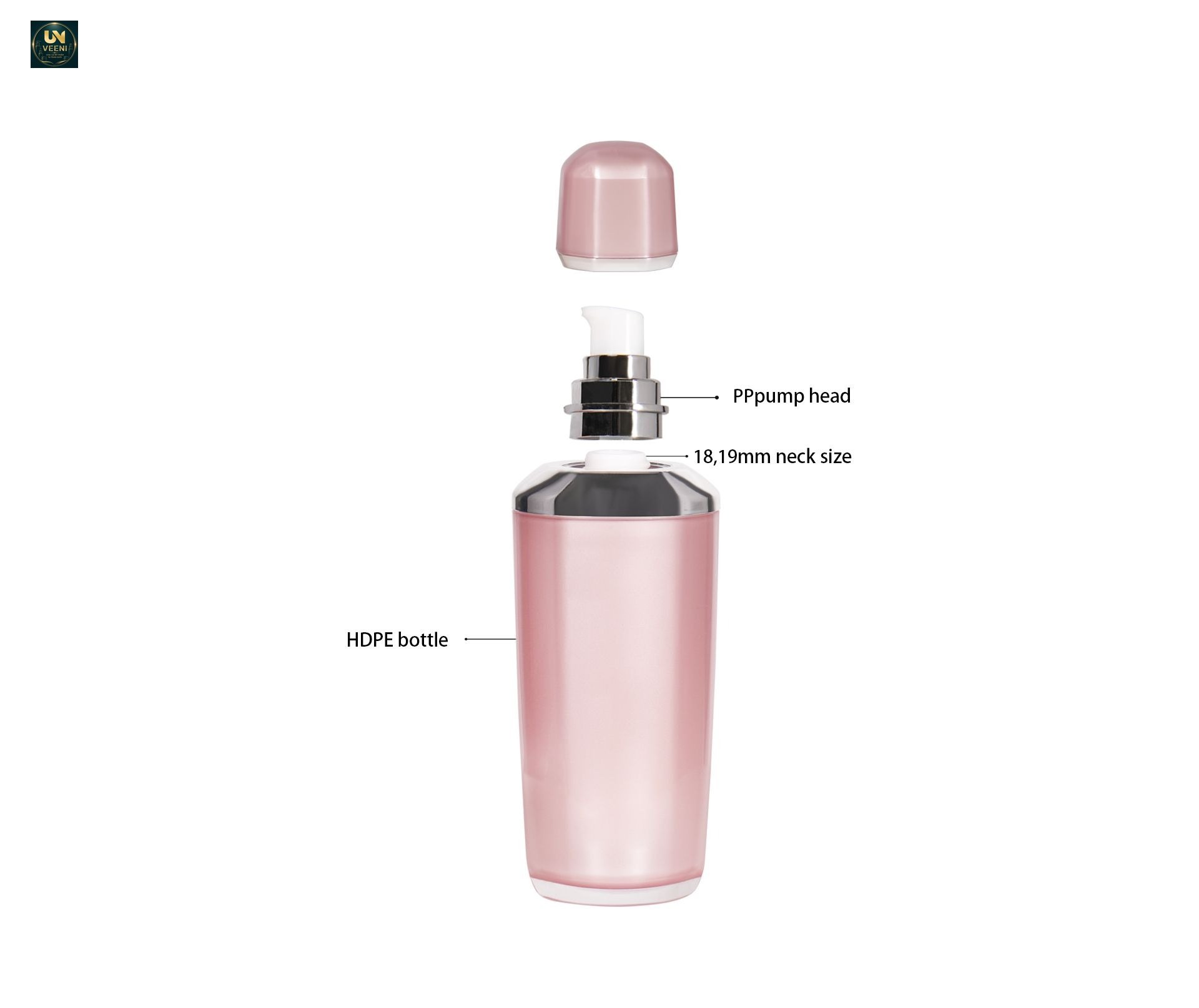 KY019A-1 - Hũ kem dưỡng acrylic cao cấp màu hồng