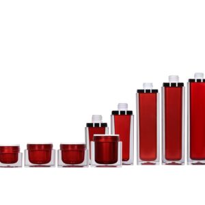 KY020 - Chai Xịt Dưỡng Acrylic Sang Trọng Màu Đỏ Kèm Hũ Kem Nắp Đặc Biệt