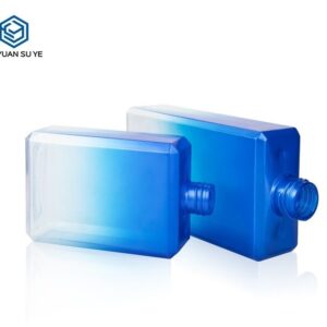 KY022-1 - Chai Nhua PETG Vuong Gradient Xanh Duong Dung Sua Tam Nam 250ml/350ml/500ml