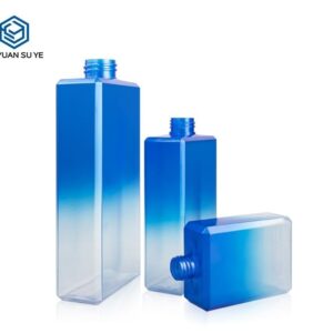 KY022-1 - Chai Nhua PETG Vuong Gradient Xanh Duong Dung Sua Tam Nam 250ml/350ml/500ml