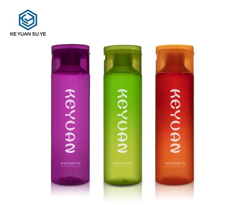 KY027 - Chai Nhựa PET Đựng Dầu Gội 250ml Nắp Bật Đa Màu, Bề Mặt Mờ