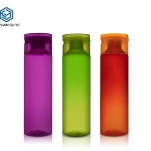 KY027 - Chai Nhựa PET Đựng Dầu Gội 250ml Nắp Bật Đa Màu, Bề Mặt Mờ