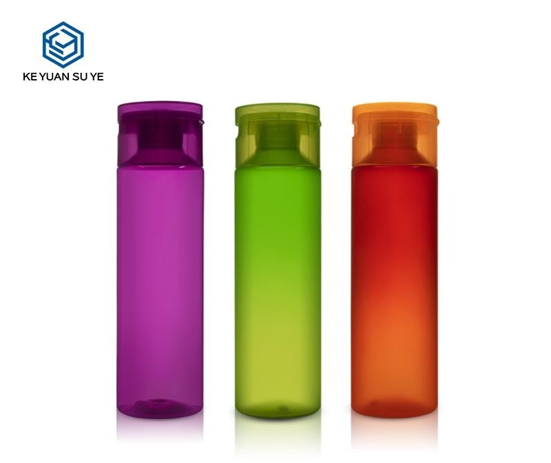 KY027 - Chai Nhựa PET Đựng Dầu Gội 250ml Nắp Bật Đa Màu, Bề Mặt Mờ