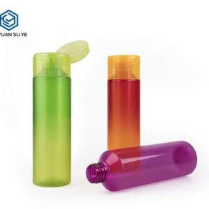 KY027 - Chai Nhựa PET Đựng Dầu Gội 250ml Nắp Bật Đa Màu, Bề Mặt Mờ