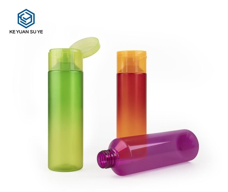 KY027 - Chai Nhựa PET Đựng Dầu Gội 250ml Nắp Bật Đa Màu, Bề Mặt Mờ