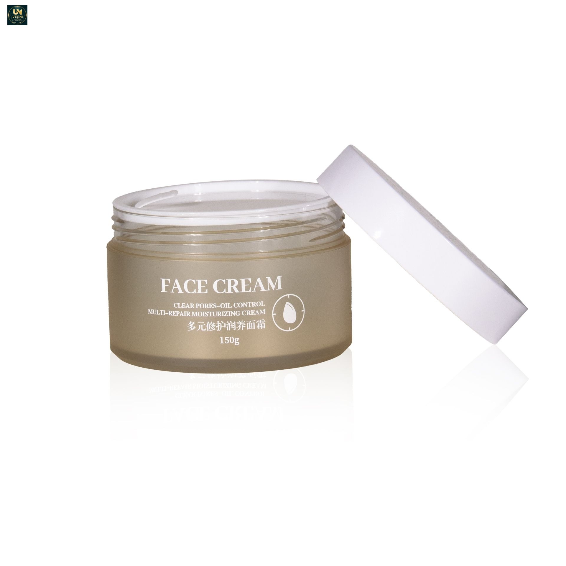 KY052-11PJ - Hu kem my pham 2 lop cao cap mau vang, dung tich 5-500ml
