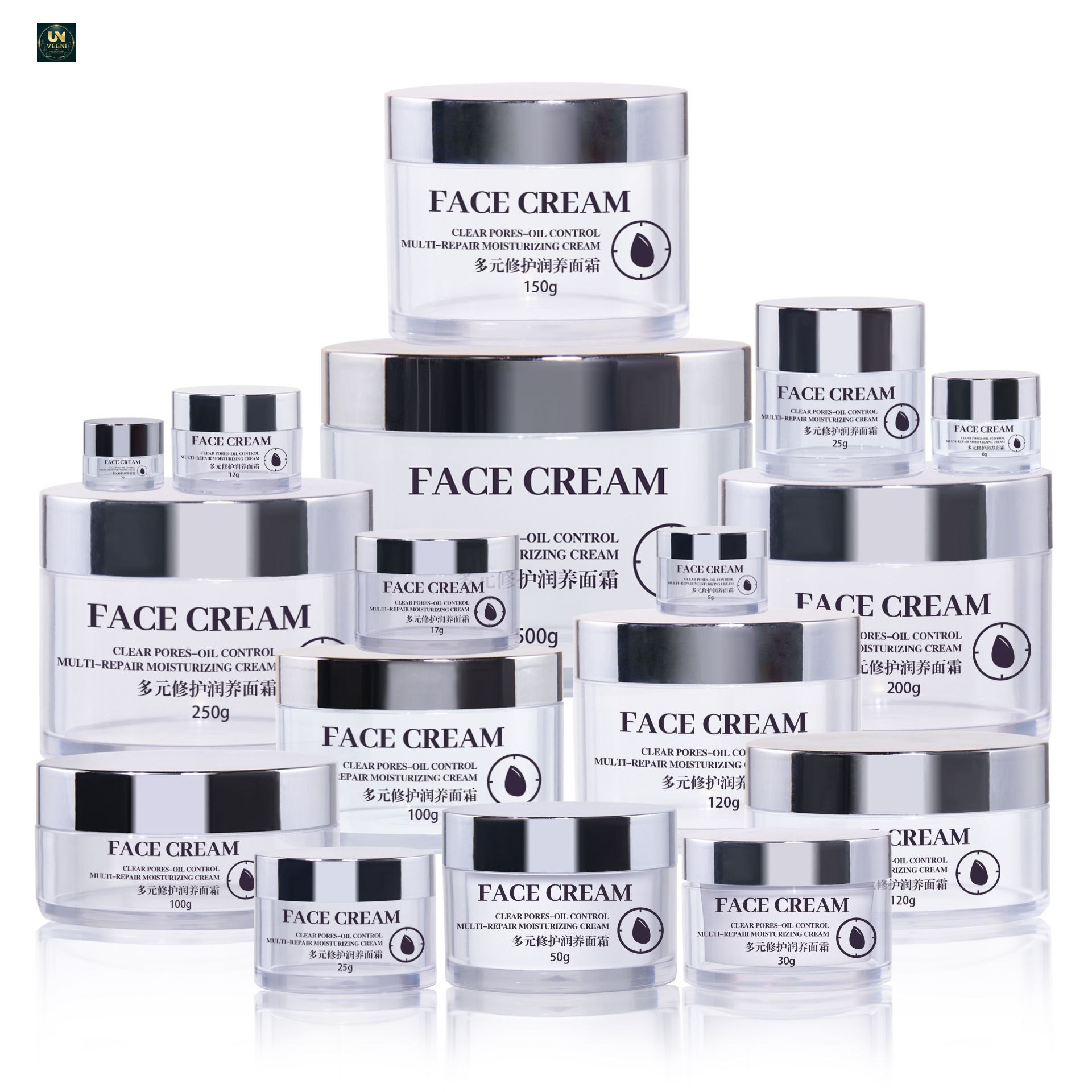 KY052-13 - Hu Kem My Pham 2 Lop Trong Suot Cao Cap 5-500ml