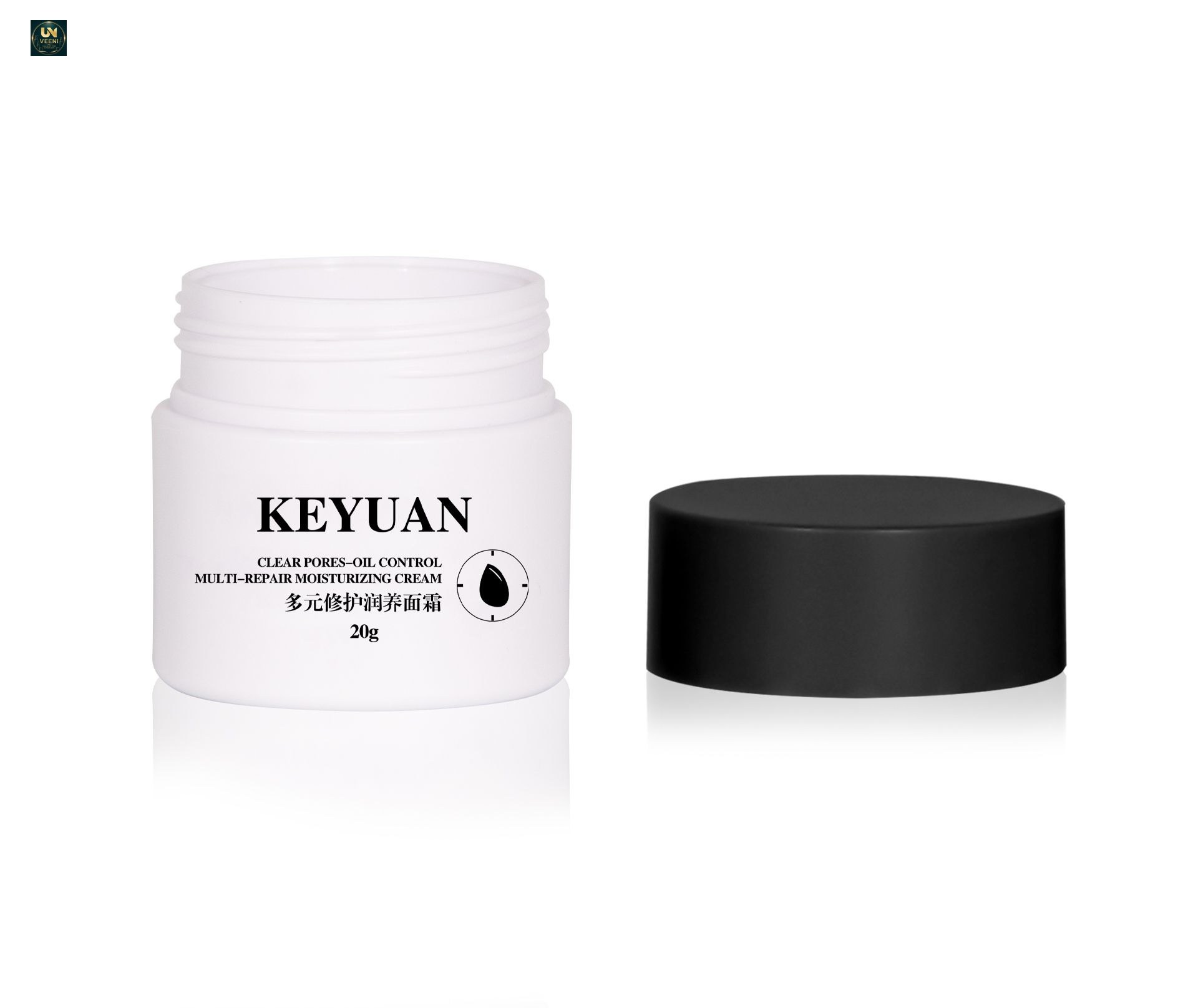 KY052-9PJ - Hũ Nhựa Đựng Kem Dưỡng Mặt Nắp Đen