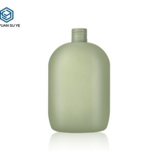 KY053 - Chai Nhua HDPE Dung Dau Goi/Sua Tam Mau Xanh 350ml, Nap Bat, Hieu Ung Soft-Touch