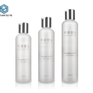 KY058 - Chai Nhua PET Nap Disco Ma UV Bac/Vang, Be Mat Mo Trong Suot, Dung Tich 180-250ml (Lotion, Gel, Nuoc Rua Tay Khach San)