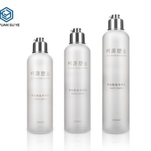 KY058 - Chai Nhua PET Nap Disco Ma UV Bac/Vang, Be Mat Mo Trong Suot, Dung Tich 180-250ml (Lotion, Gel, Nuoc Rua Tay Khach San)