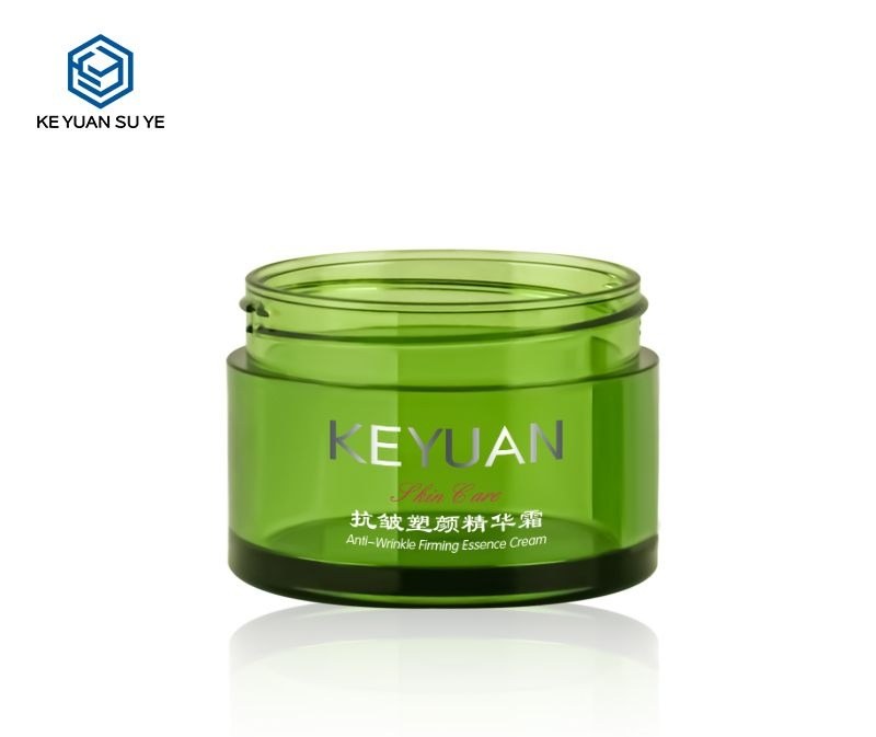 KY059-4PJ - Hu kem my pham nhua PET 50g mau xanh la