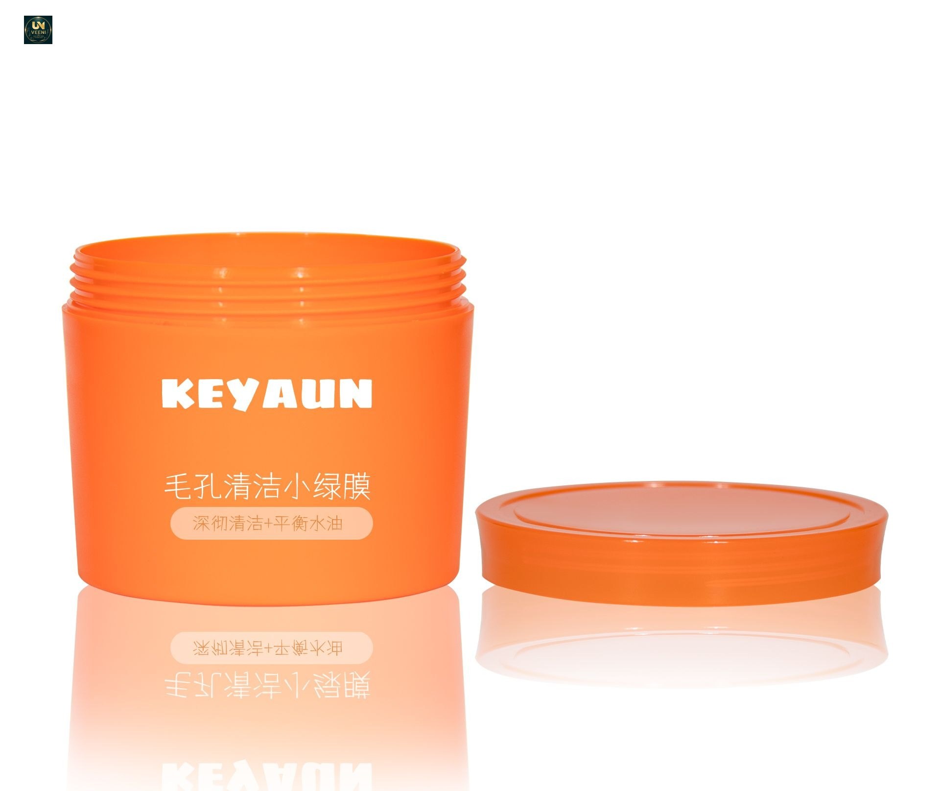 KY064PJ - Hũ Nhựa PP Miệng Rộng 250ml Màu Cam Đựng Kem Body & Tẩy Tế Bào Chết