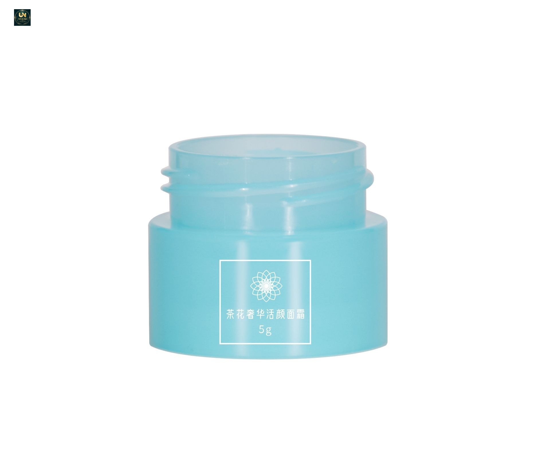 KY065PJ - Hũ Kem Mắt Nhựa PP 5ml Màu Xanh Nắp Vặn Trắng