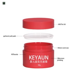 KY066PJ - Hu Kem My Pham Nhua PET 50g Mau Do Nham Mo