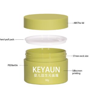 KY067PJ - Hu Kem My Pham Nhua PET 50g Mau Vang Nham Mo (Frosted)