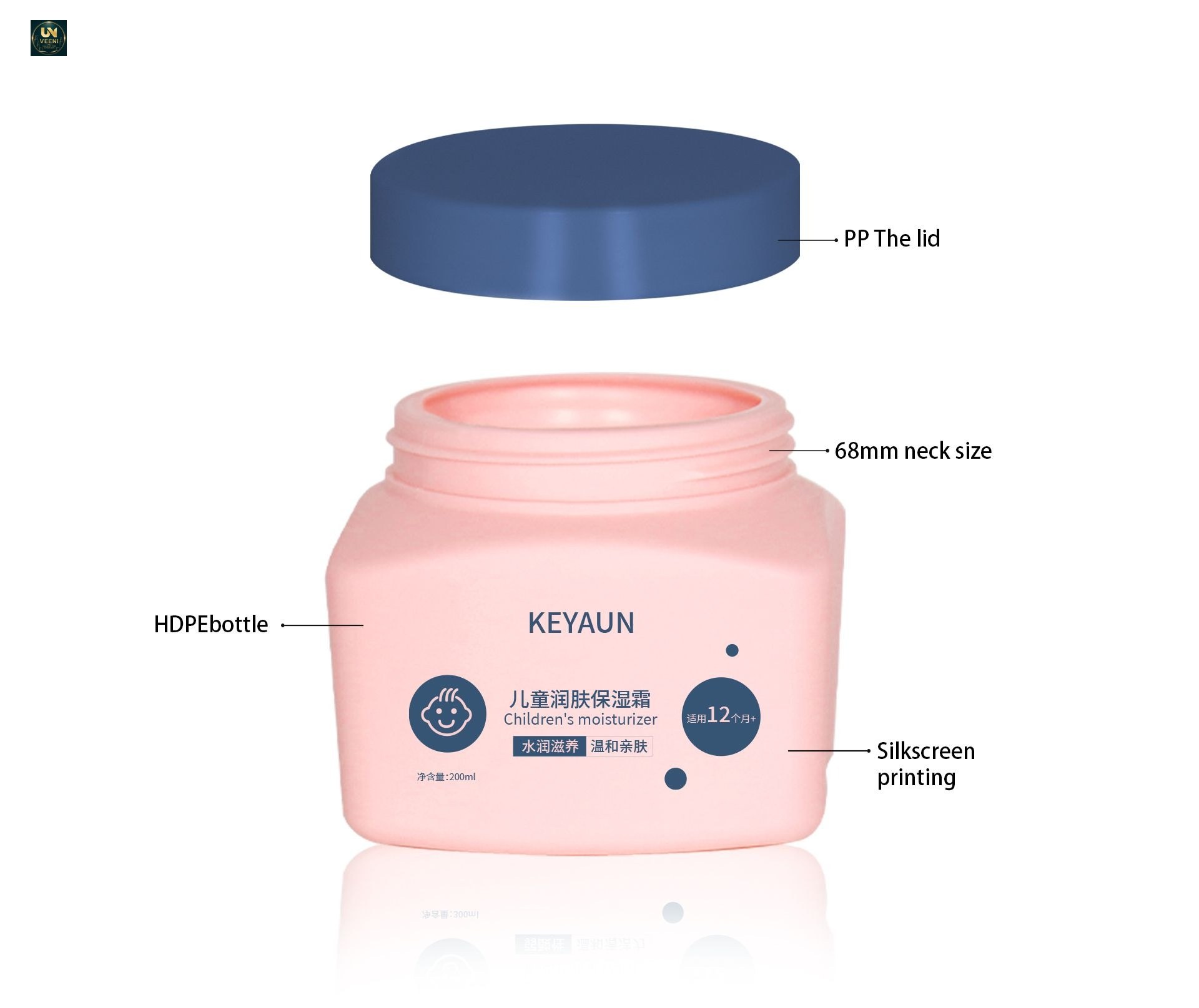 KY069PJ - Hũ Kem Dưỡng Mỹ Phẩm Cao Cấp 200ml Tùy Chỉnh