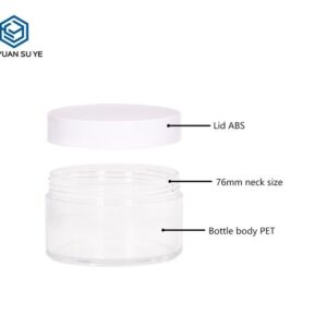 KY071PJ - Hu Kem Nhua PET Trong Suot Nap Van Trang 100g/120g/150g