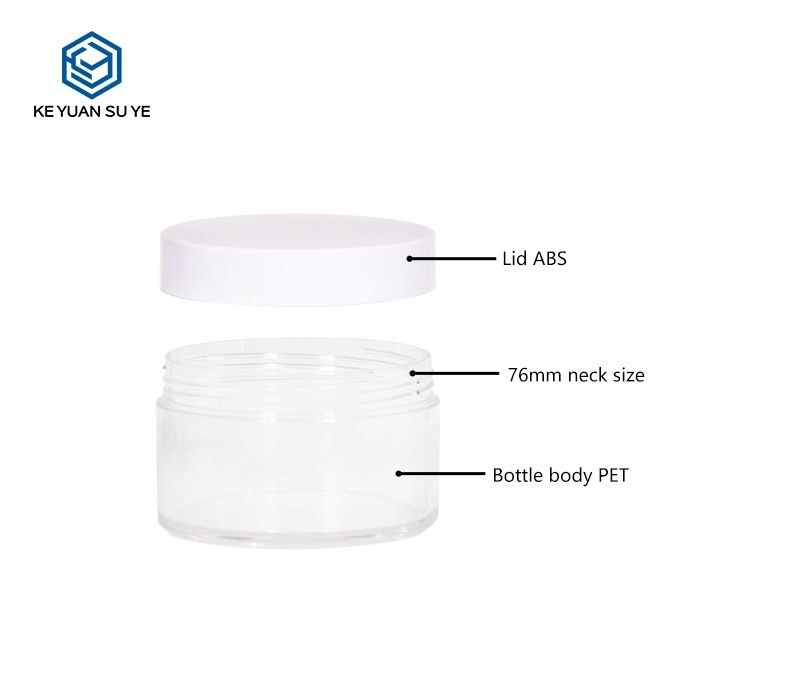 KY071PJ - Hu Kem Nhua PET Trong Suot Nap Van Trang 100g/120g/150g