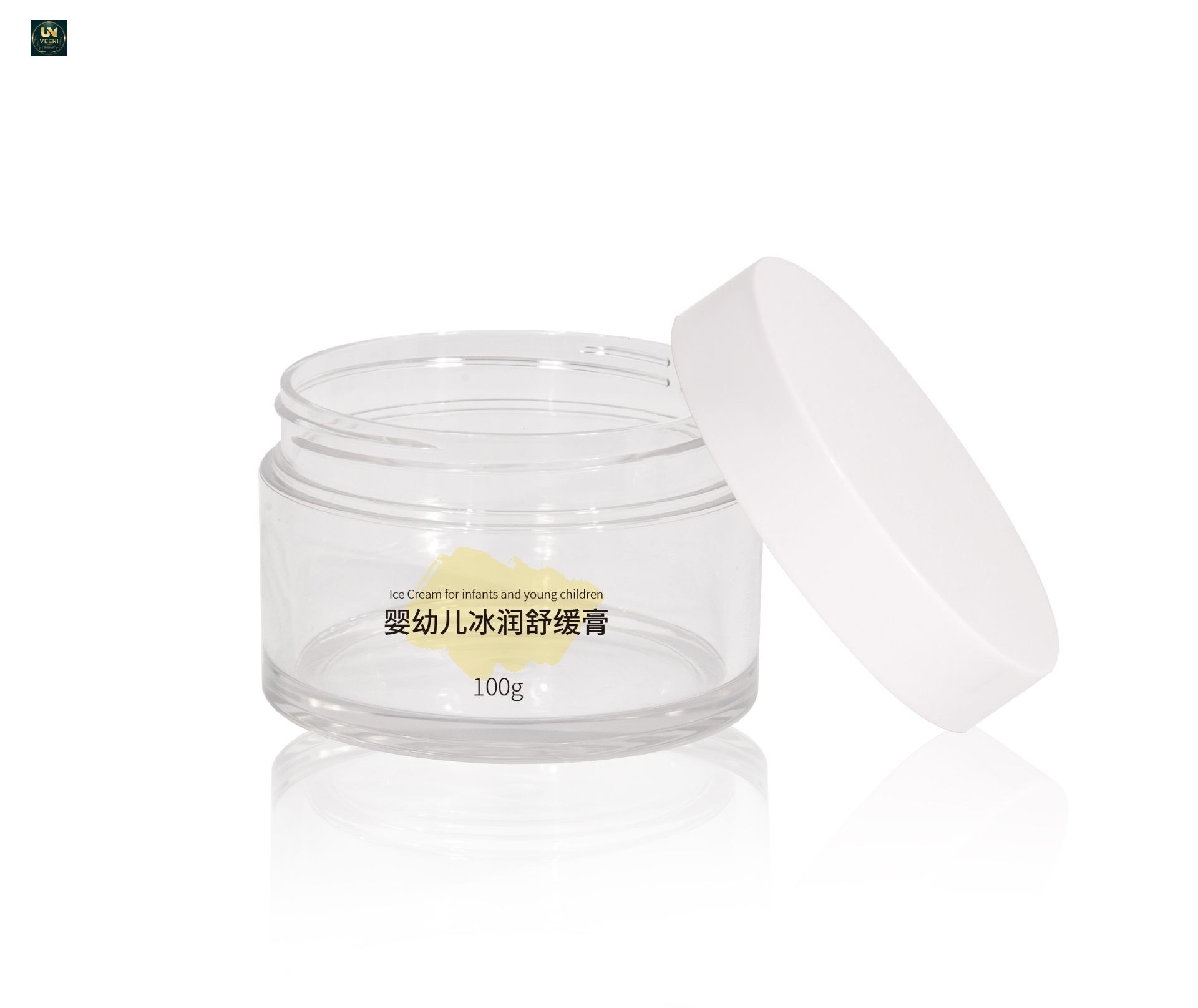 KY073PJ - Hu Kem Duong Da Nhua PET 100g Trong Suot, Nap Van