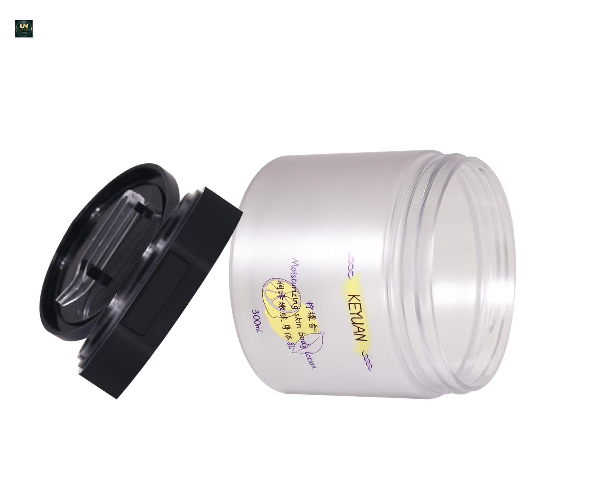 KY076-3PJ - Hũ Nhựa PET Cao Cấp Đựng Mỹ Phẩm, Kèm Nắp Và Nhíp Mini