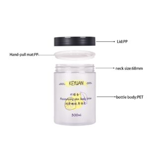 KY076PJ - Hũ Nhựa PET Tròn Bề Mặt Nhám Đựng Mặt Nạ Tóc & Kem Dưỡng Thể