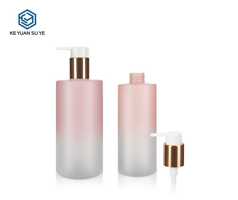 KY089 - Chai Nhua PET Gradient Hong Dung Dau Goi, Dau Xa Da Kich Co 200-500ml