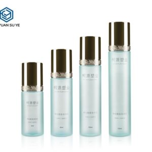 KY097 - Chai Nhựa PET Đựng Toner/Nước Hoa Hồng Cao Cấp Series Xanh Hiệu Ứng UV Ánh Bạc Vàng